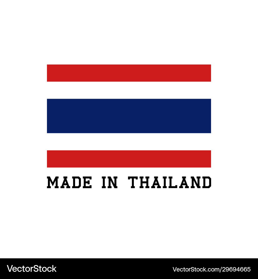 Hergestellt in thailand icon mit thai flag Vektorbild