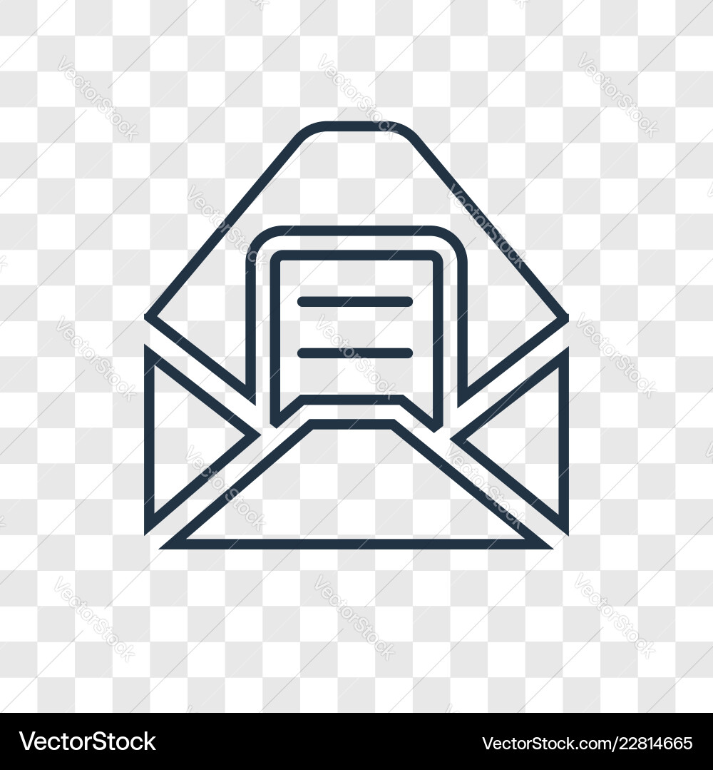 Message concept linear icon isolated vector image