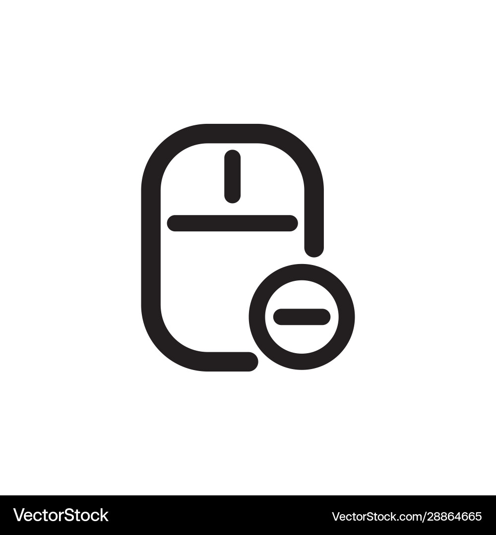 Mouse icon design line style part 13 remove Mouse icon design line style part 13 remove vector image