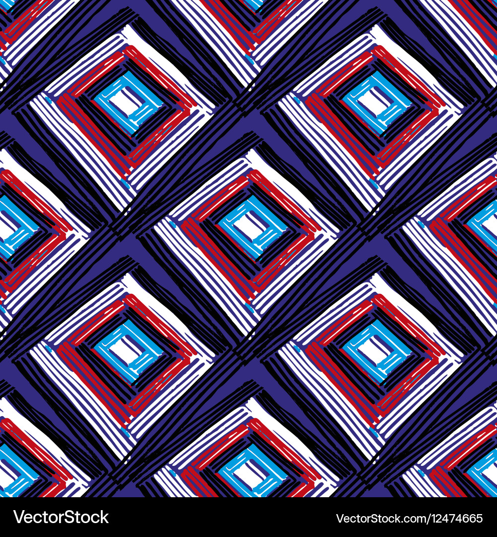Rectangle mandala pattern vector image