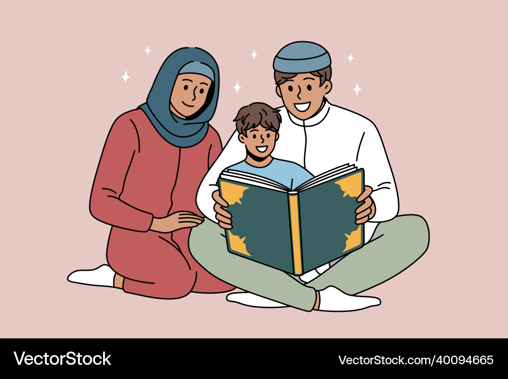 Religious education and islam concept Royalty Free Vector