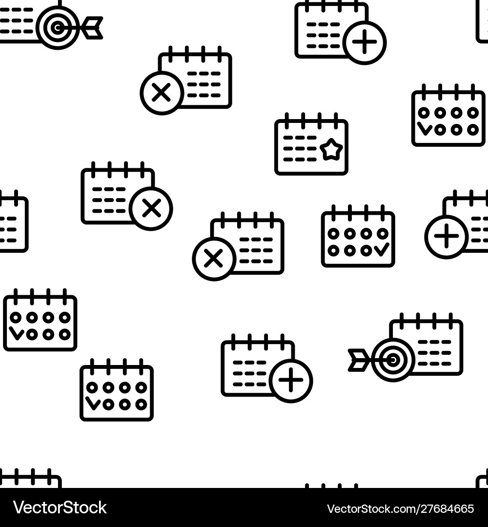 Schedule seamless pattern Schedule seamless pattern vector image