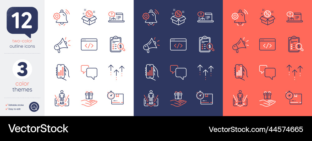Set of augmented reality seo script and swipe up Vector Image