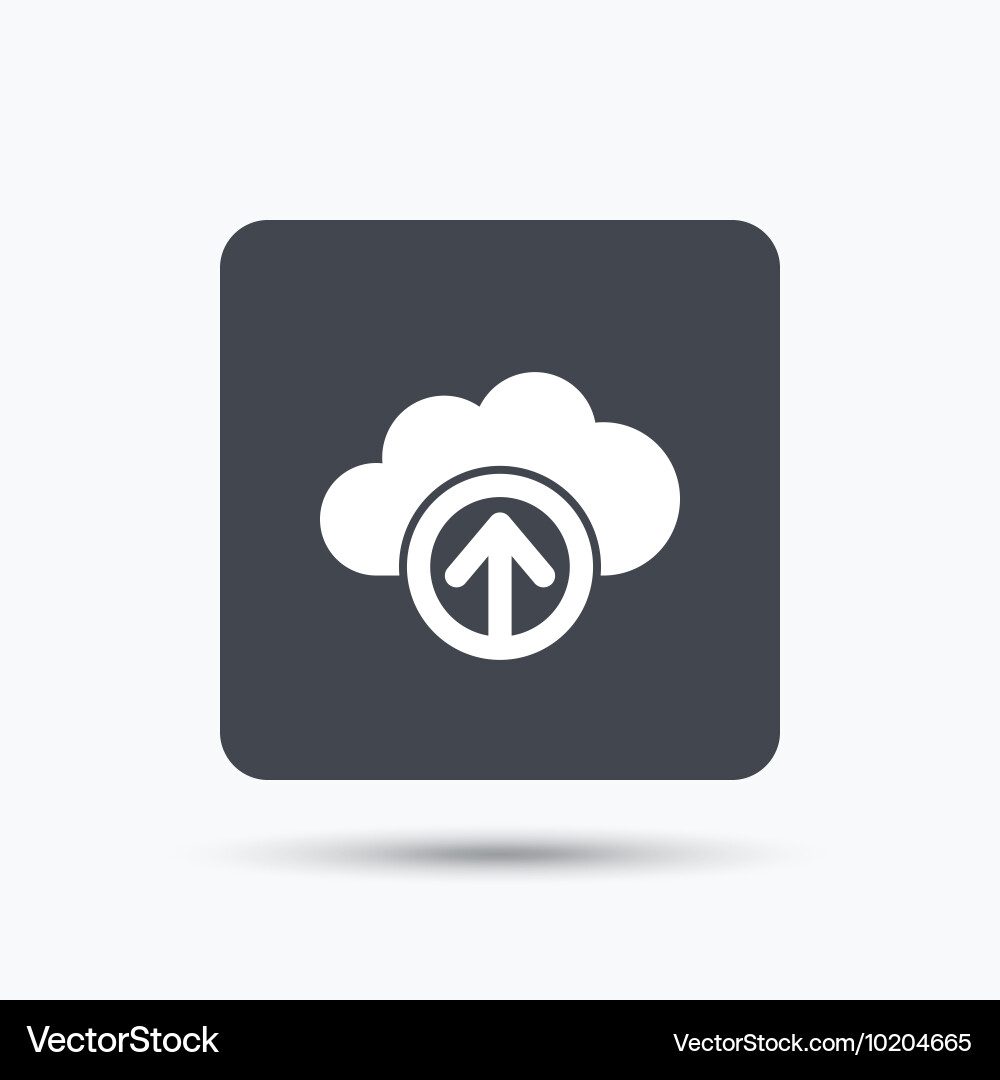 Upload from cloud icon data storage sign Vector Image