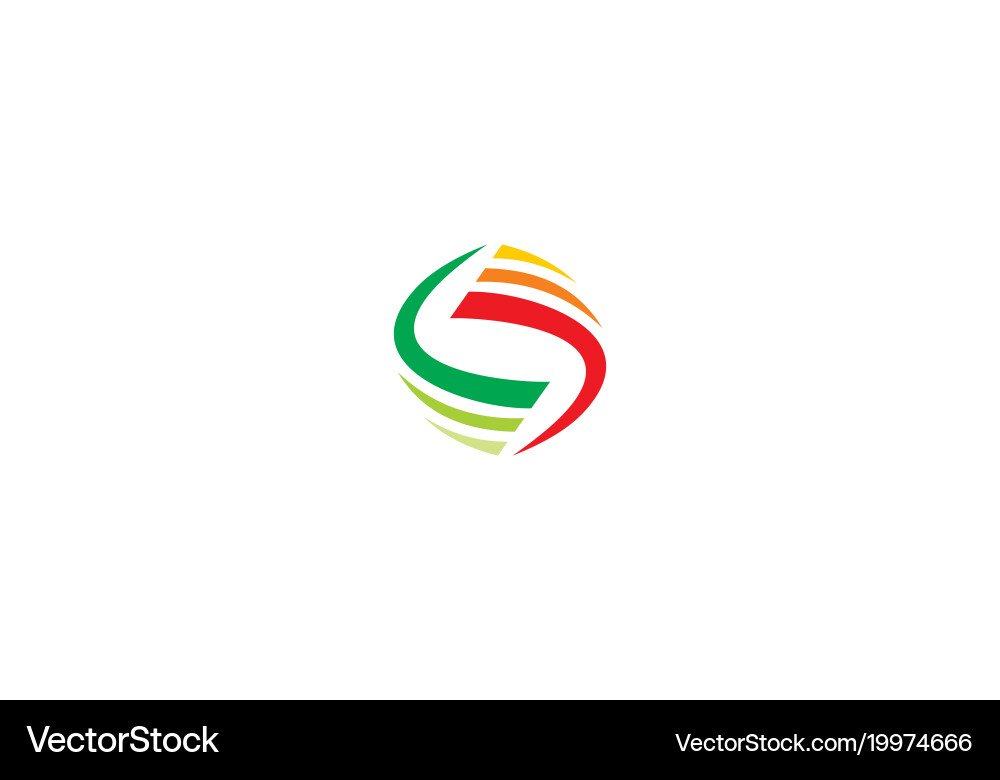Abstract Circle Loop Technology Logo vector image