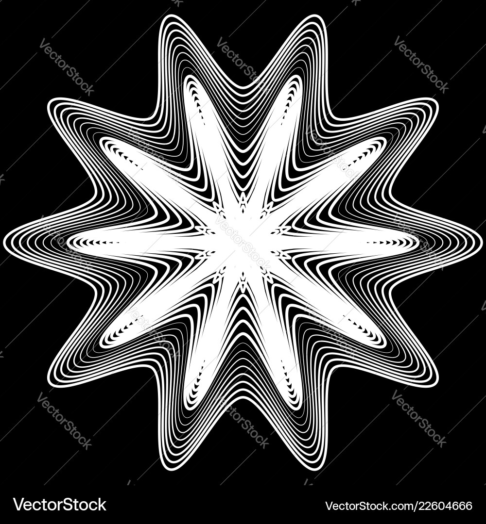 Abstract geometric element with irregular lines Abstract geometric element with irregular lines vector image