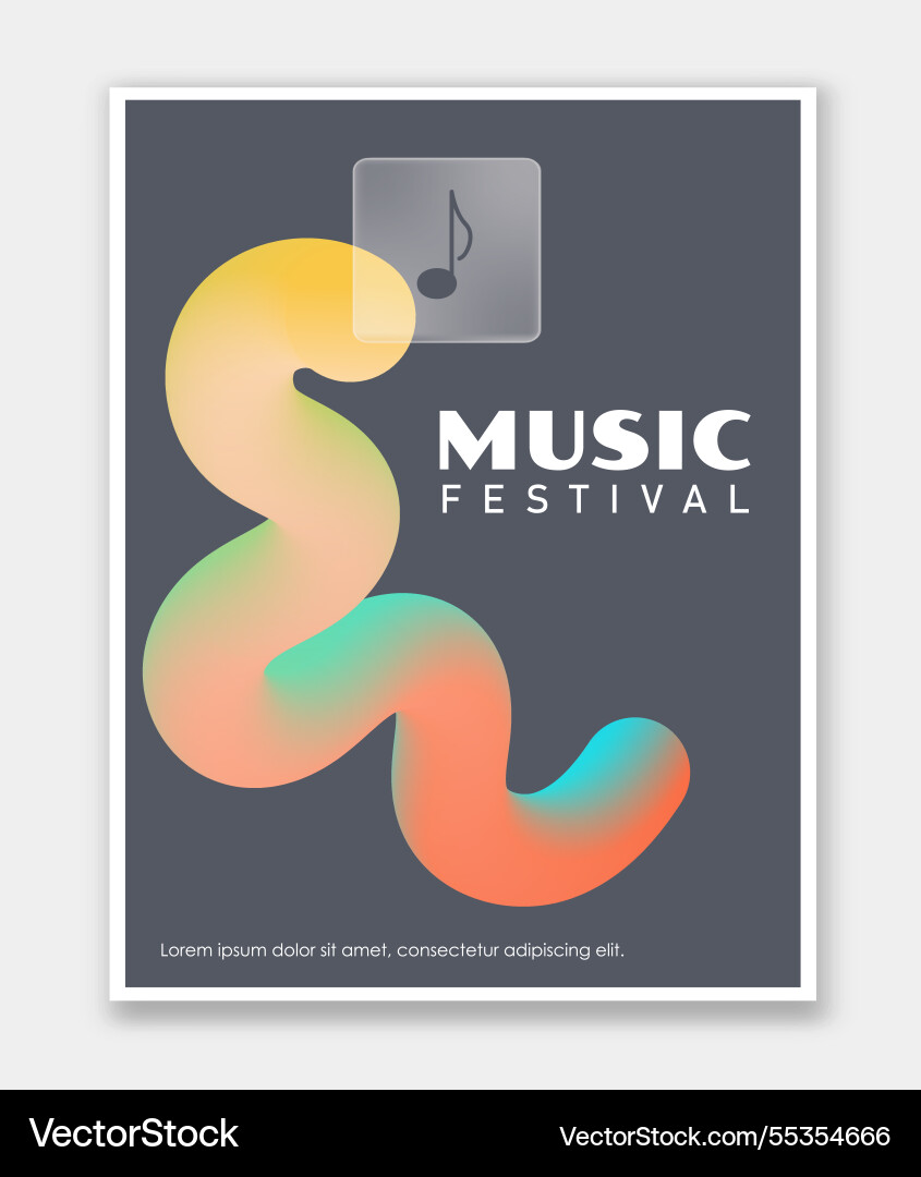 Abstrakte Musik Poster grün gelb und orange Abstrakte Musik Poster grün gelb und orange vektorbild