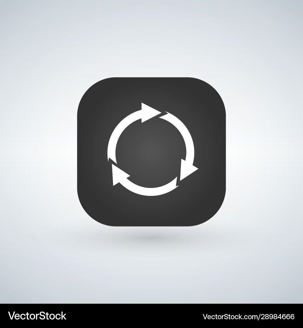 Arrow reload rotate refresh repeat sign vector image