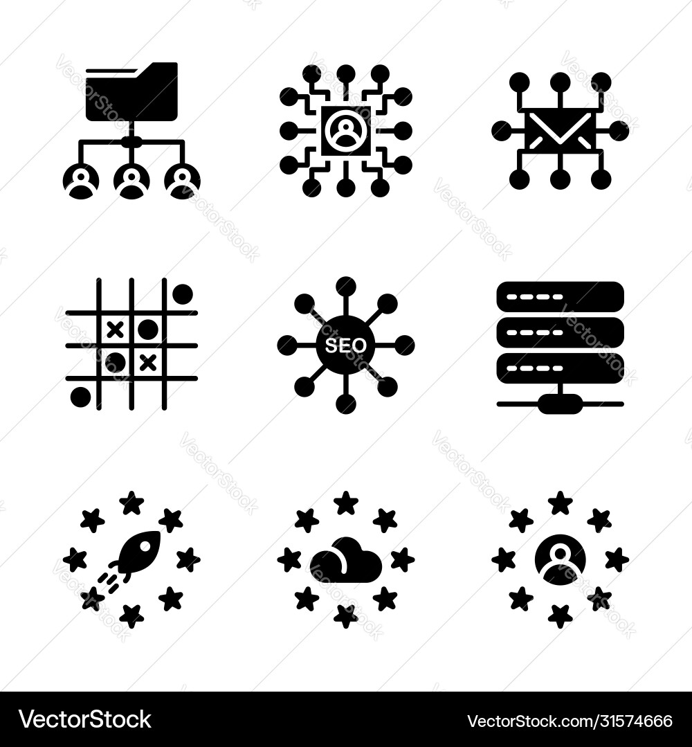 Basic search engine optimization icon include Basic search engine optimization icon include Vector Image