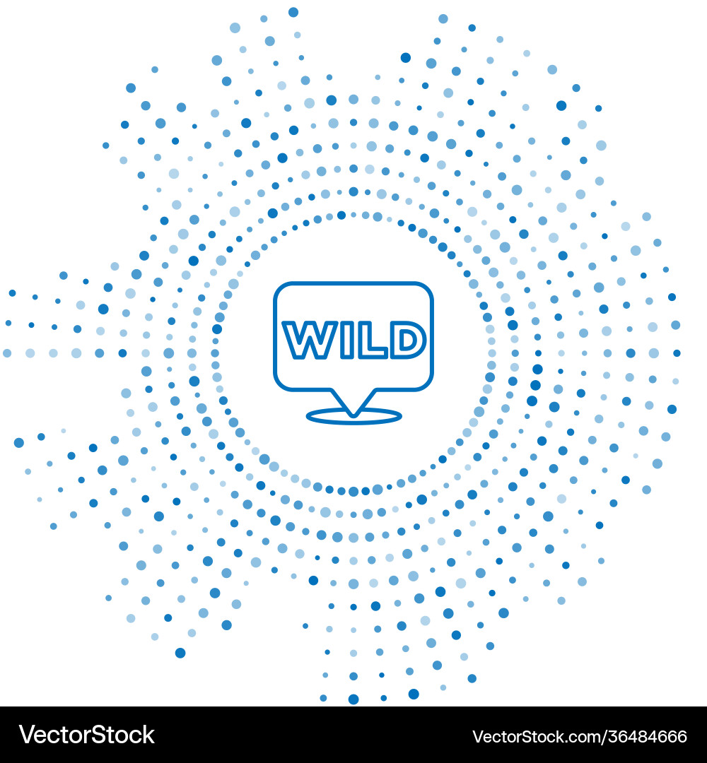 Blue line pointer to wild west icon isolated Blue line pointer to wild west icon isolated vector image