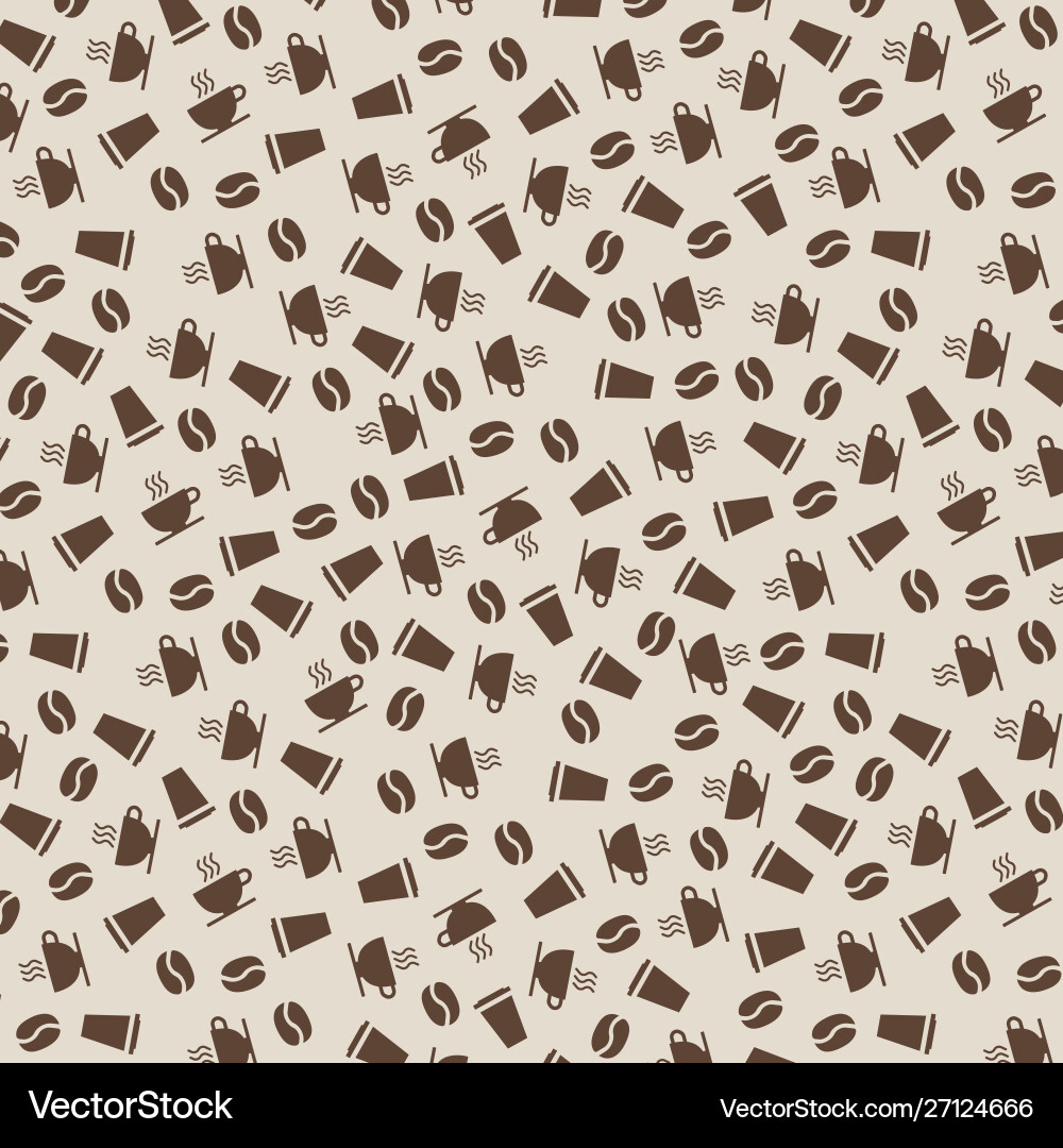 Coffee Pattern Background Vector Image