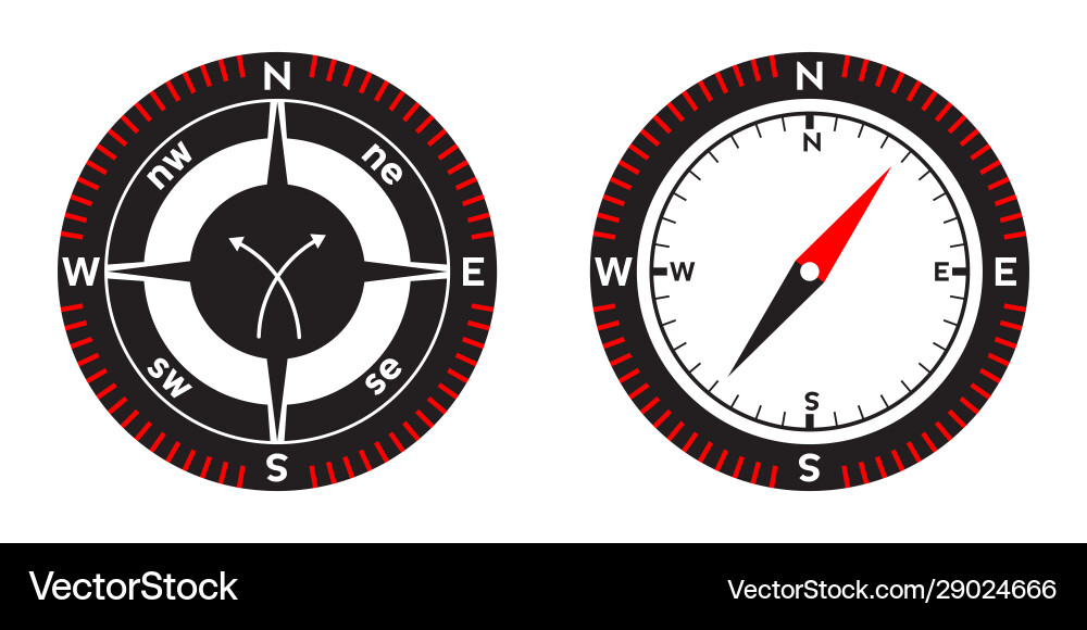 Compass pointer icon with white background Compass pointer icon with white background vector image