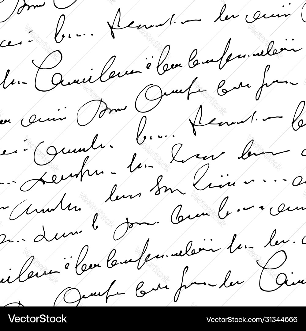 Handwritten abstract text seamless pattern Handwritten abstract text seamless pattern vector image