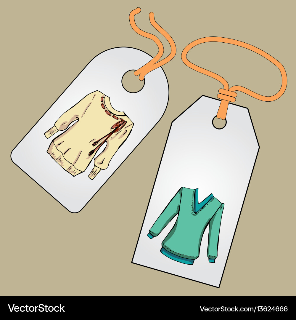 Label badge price tag with the image Label badge price tag with the image vector image