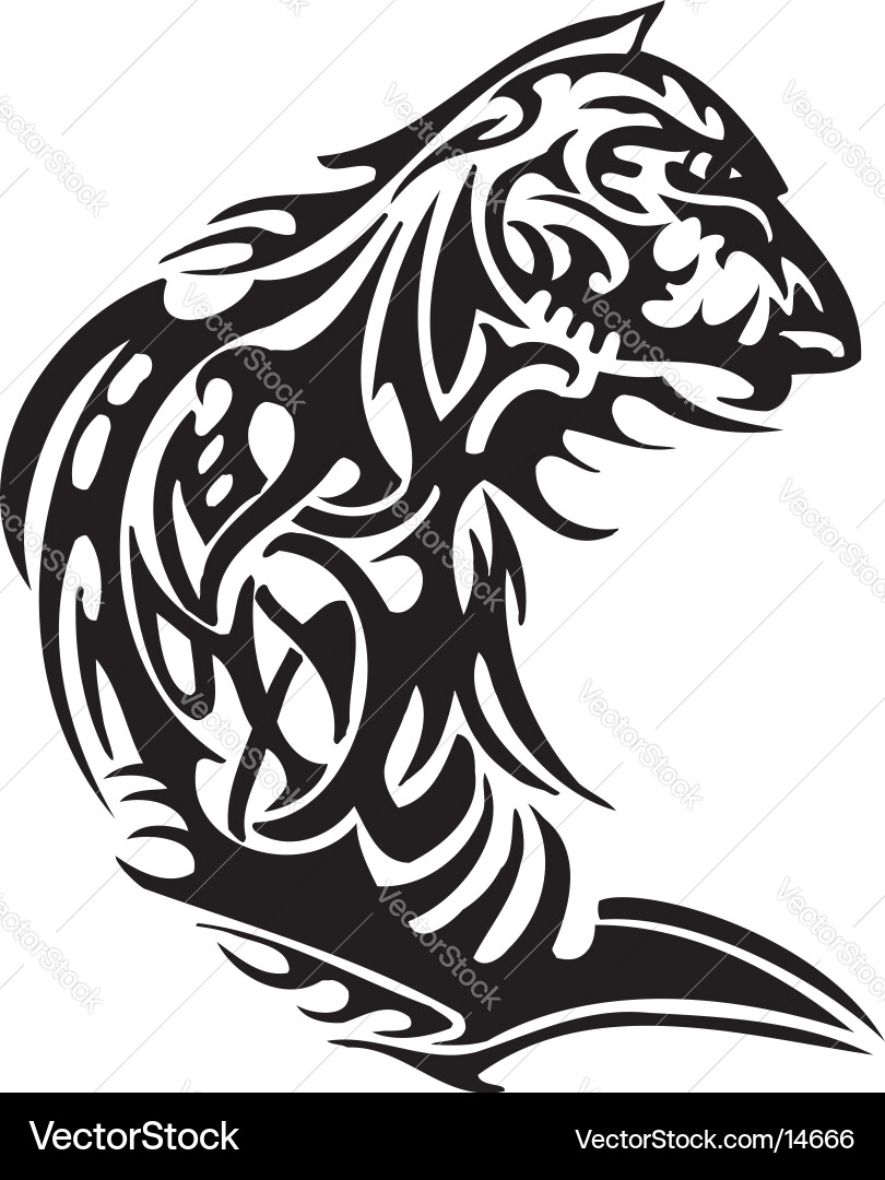 Lava Tiger Vector Image