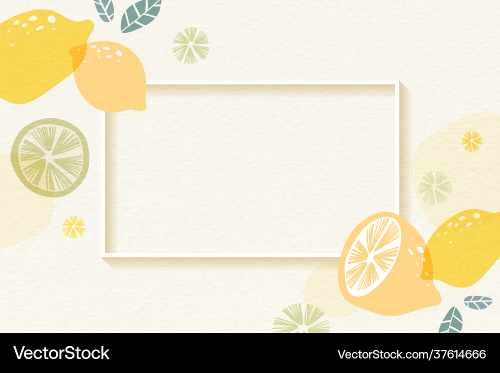Lemon patterned frame Vector Image