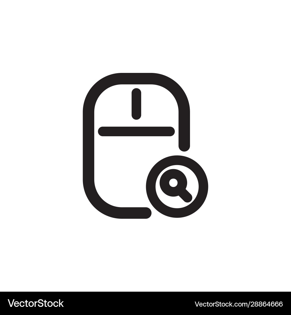 Mouse icon design line style part 14 search Mouse icon design line style part 14 search vector image