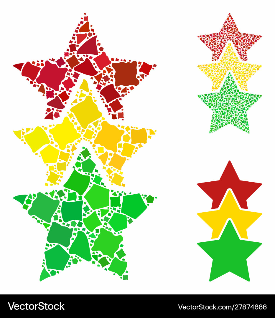 Rating stars composition icon humpy items Rating stars composition icon humpy items vector image