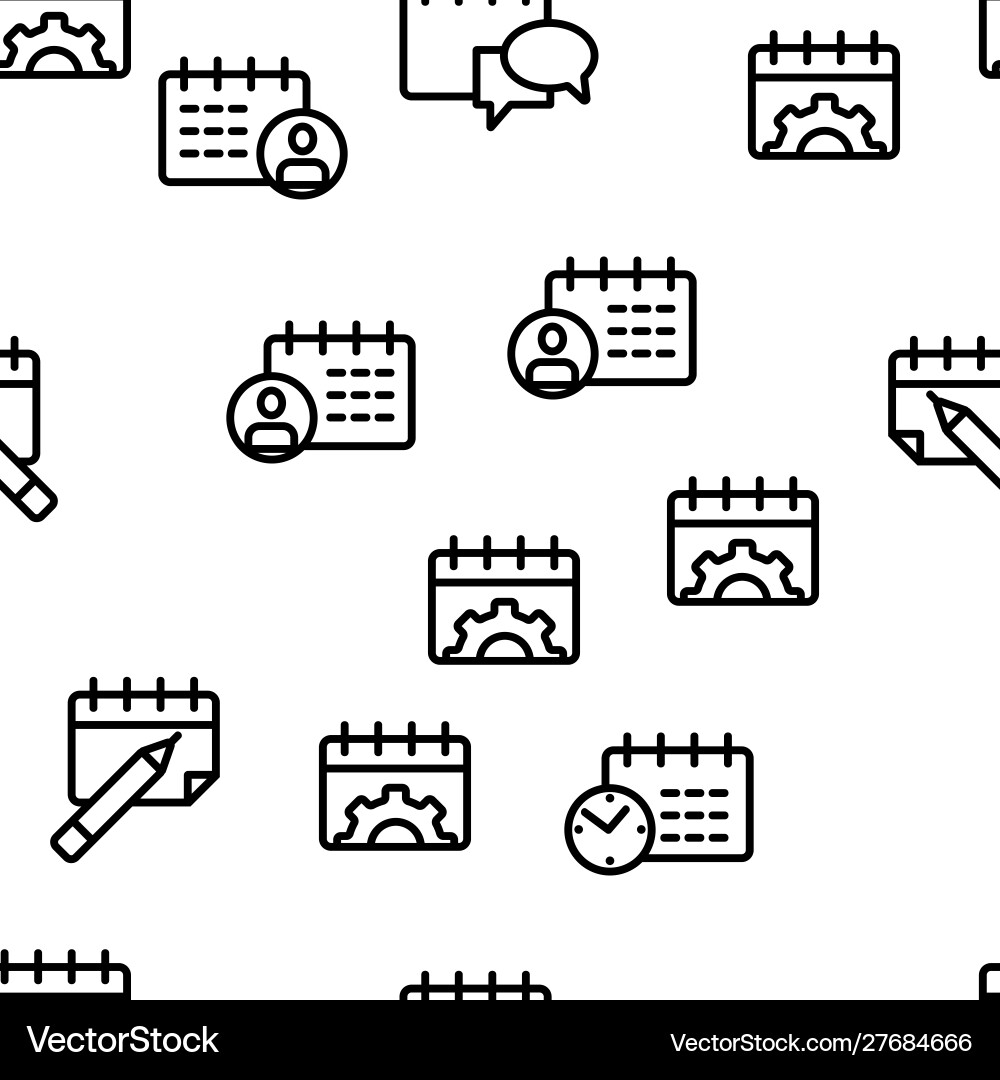 Schedule seamless pattern Schedule seamless pattern vector image