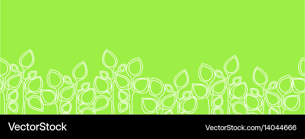 Seamless horizontal pattern with botanical element Vector Image