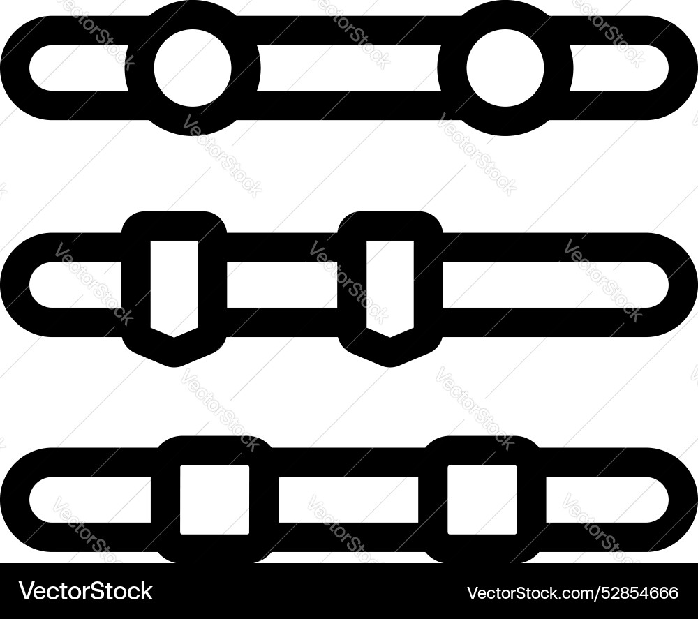 Set of three different loading bars Set of three different loading bars Vector Image