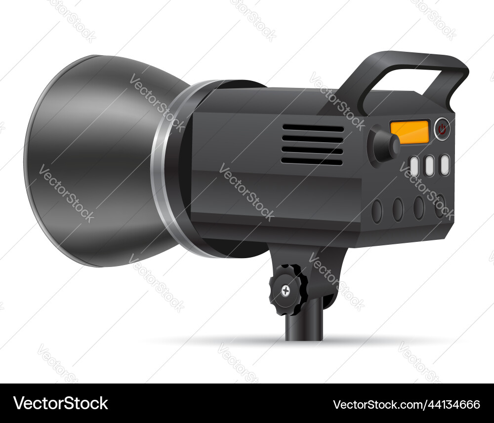 Studio Flash with Softbox on Tripod vector image