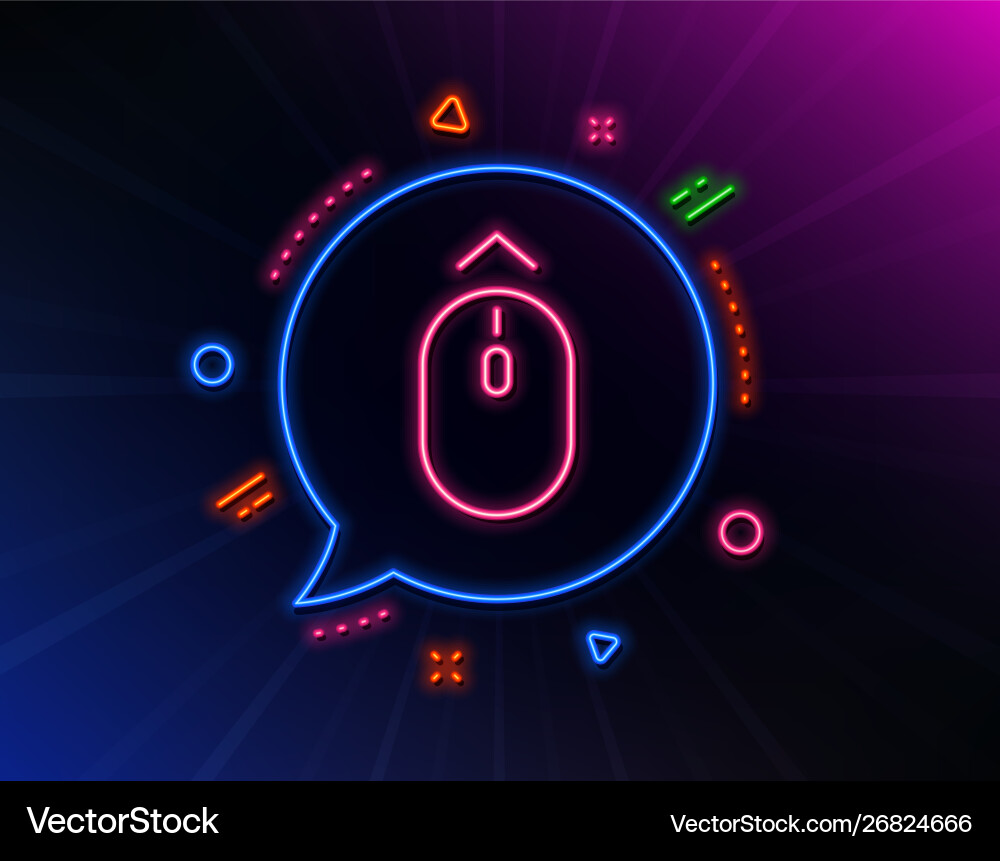 Swipe up mouse line icon scrolling arrow sign Vector Image