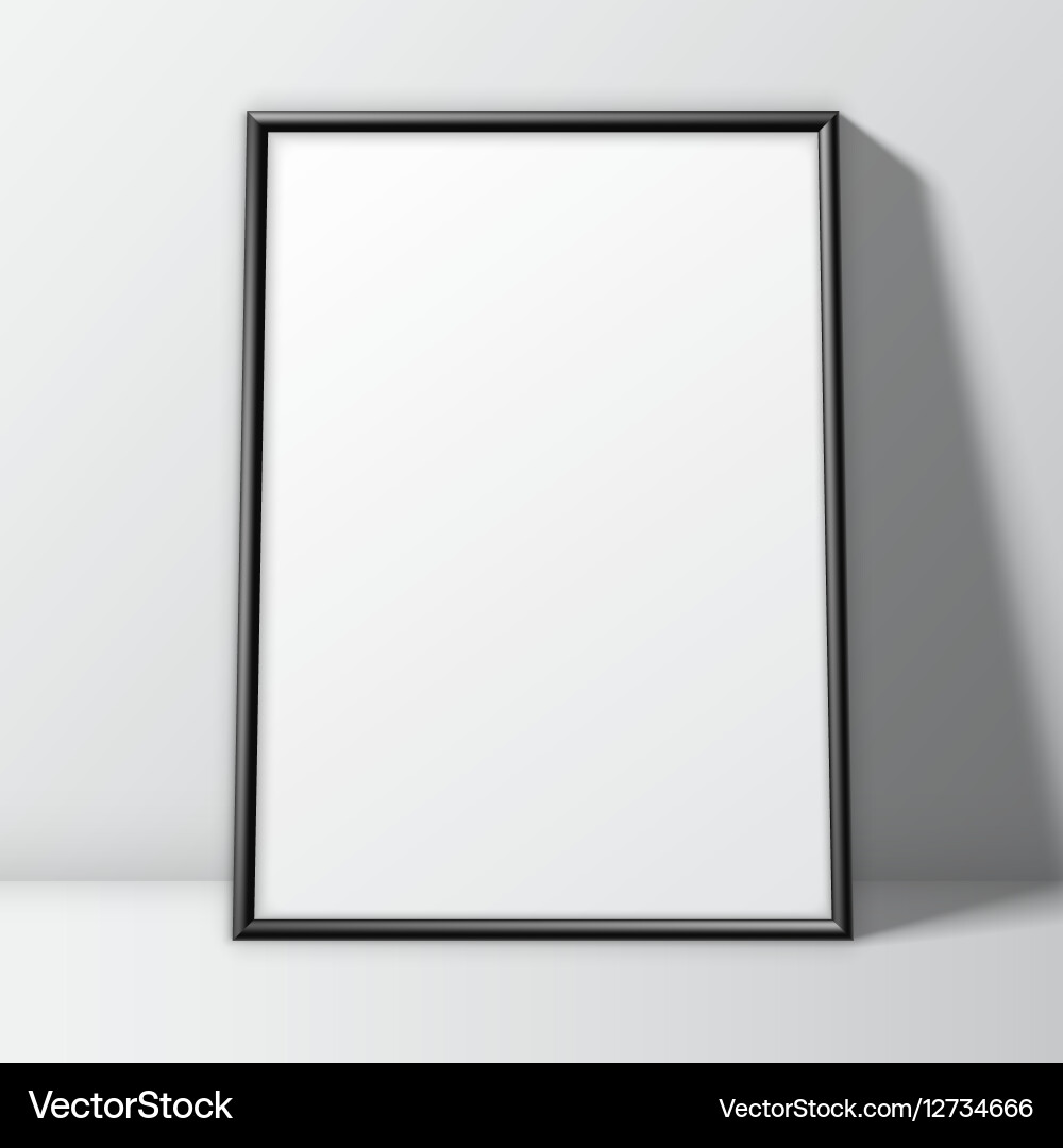 White Poster Mockup Vector Image
