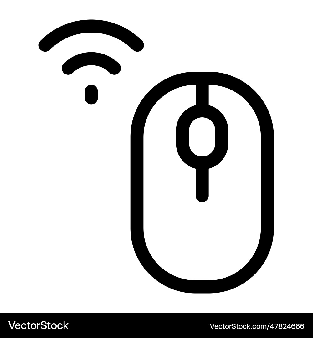 Wireless mouse handheld input device vector image