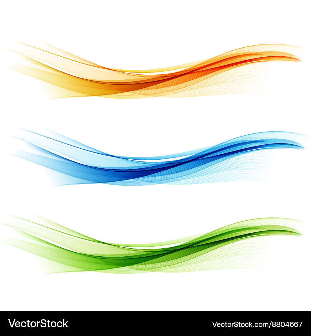 Abstract color wave design element vector image