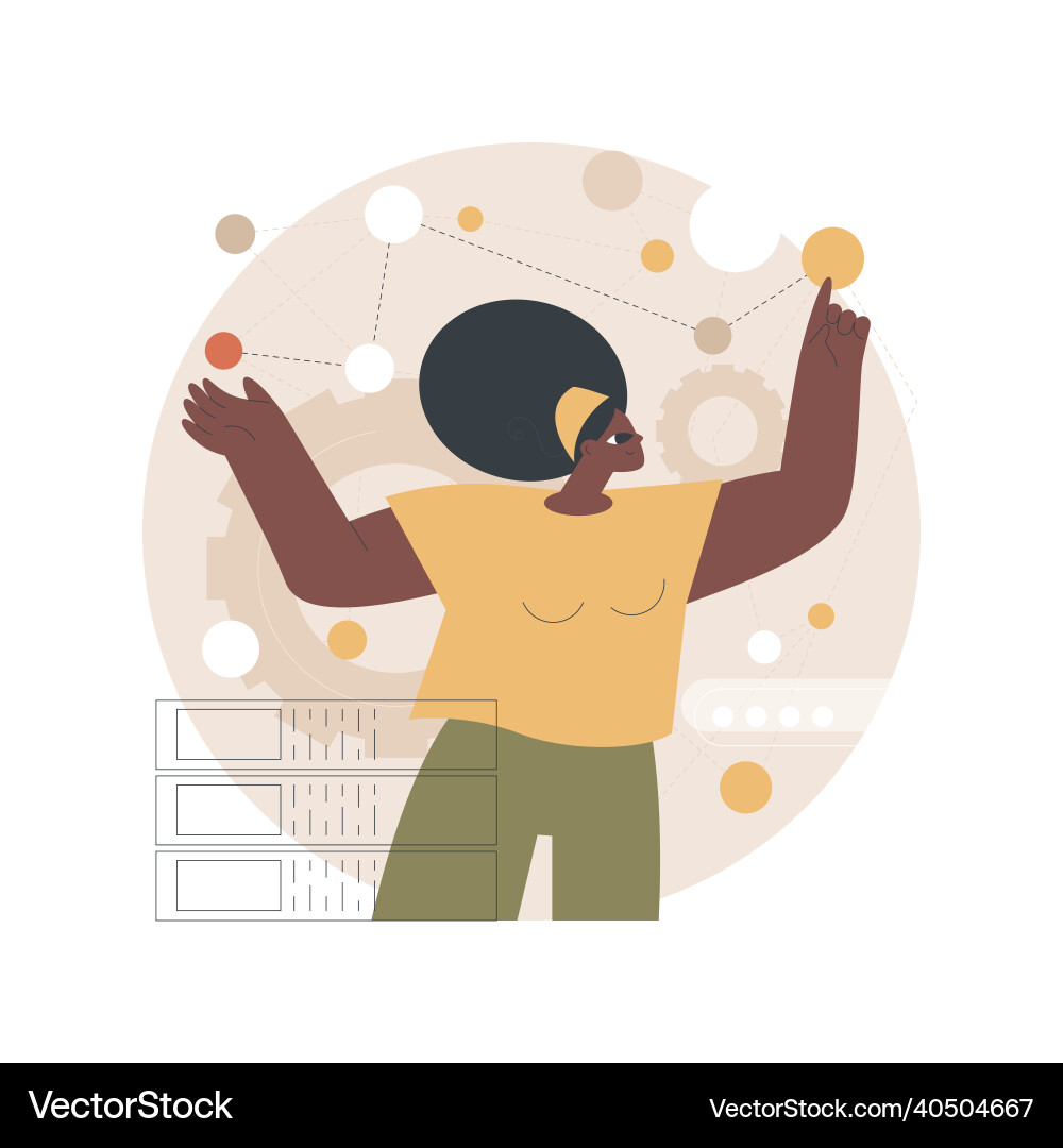 Big data visualization abstract concept vector image