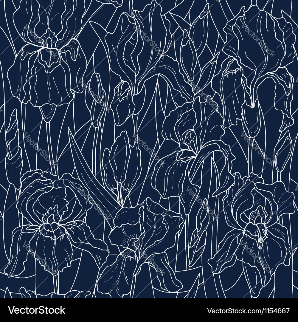 Elegant Iris Pattern Vector Image