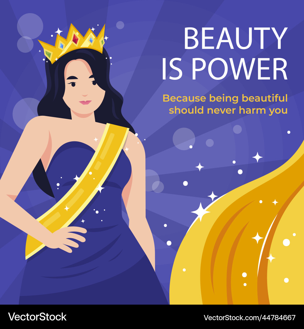 Flat pageant contest posts set Vector Image