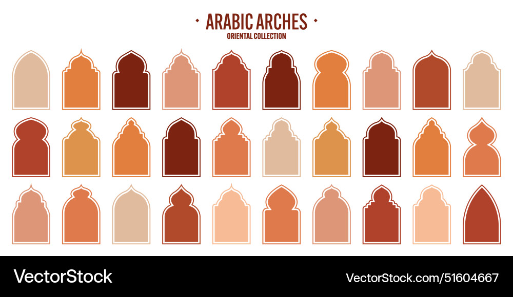 Islamic frames oriental style objects arabic Islamic frames oriental style objects arabic vector image