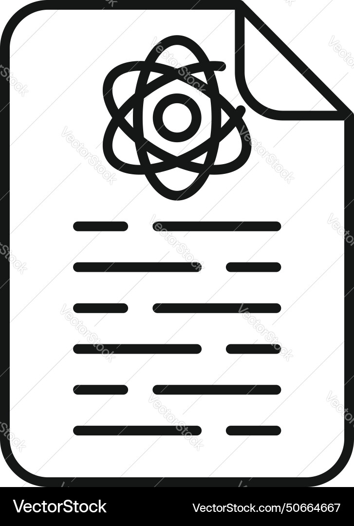 Lab document icon outline science Lab document icon outline science Vector Image
