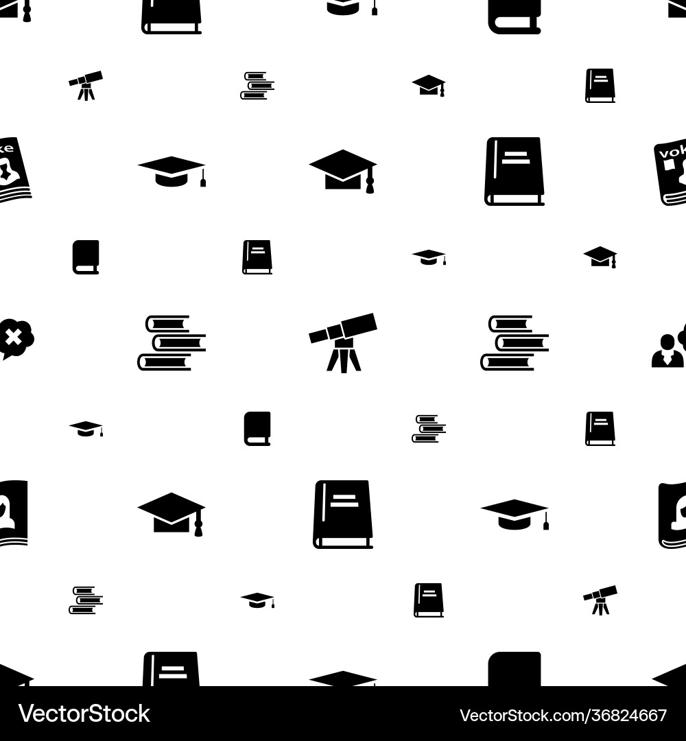 Learning icons pattern seamless white background Learning icons pattern seamless white background Vector Image