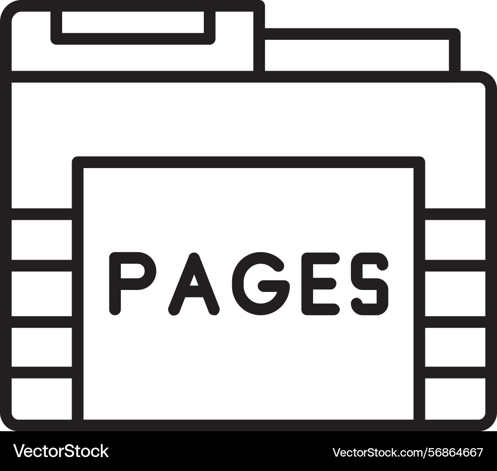 Pages folder icon Royalty Free Vector Image - VectorStock