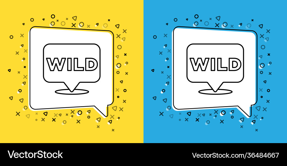 Set line pointer to wild west icon isolated Set line pointer to wild west icon isolated vector image