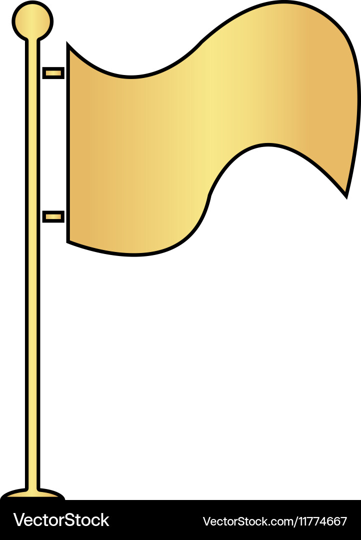 Waving flag computer symbol vector image