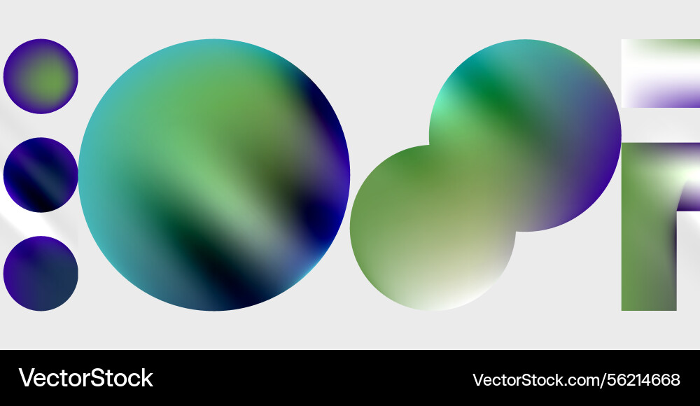 Abstract composition featuring overlapping Vector Image