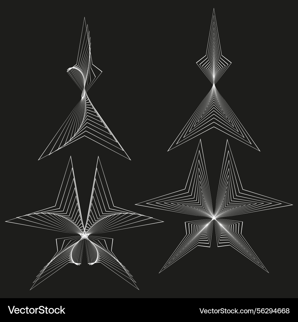 Abstract star shape geometric line object Abstract star shape geometric line object Vector Image