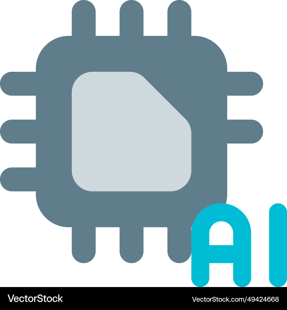 Ai chip with high computing power vector image