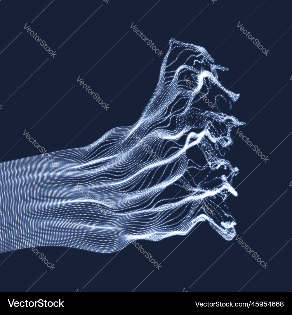 Array with dynamic emitted particles water splash Vector Image