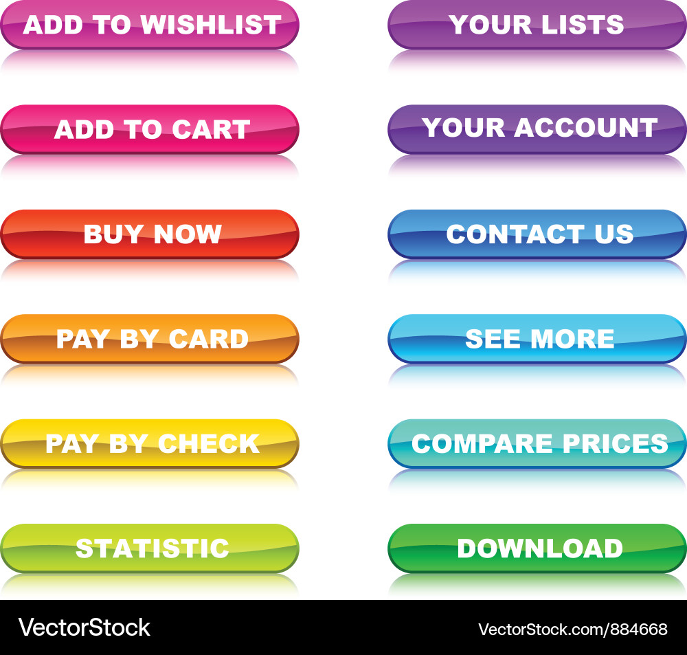 Buttons for internet shop Vector Image