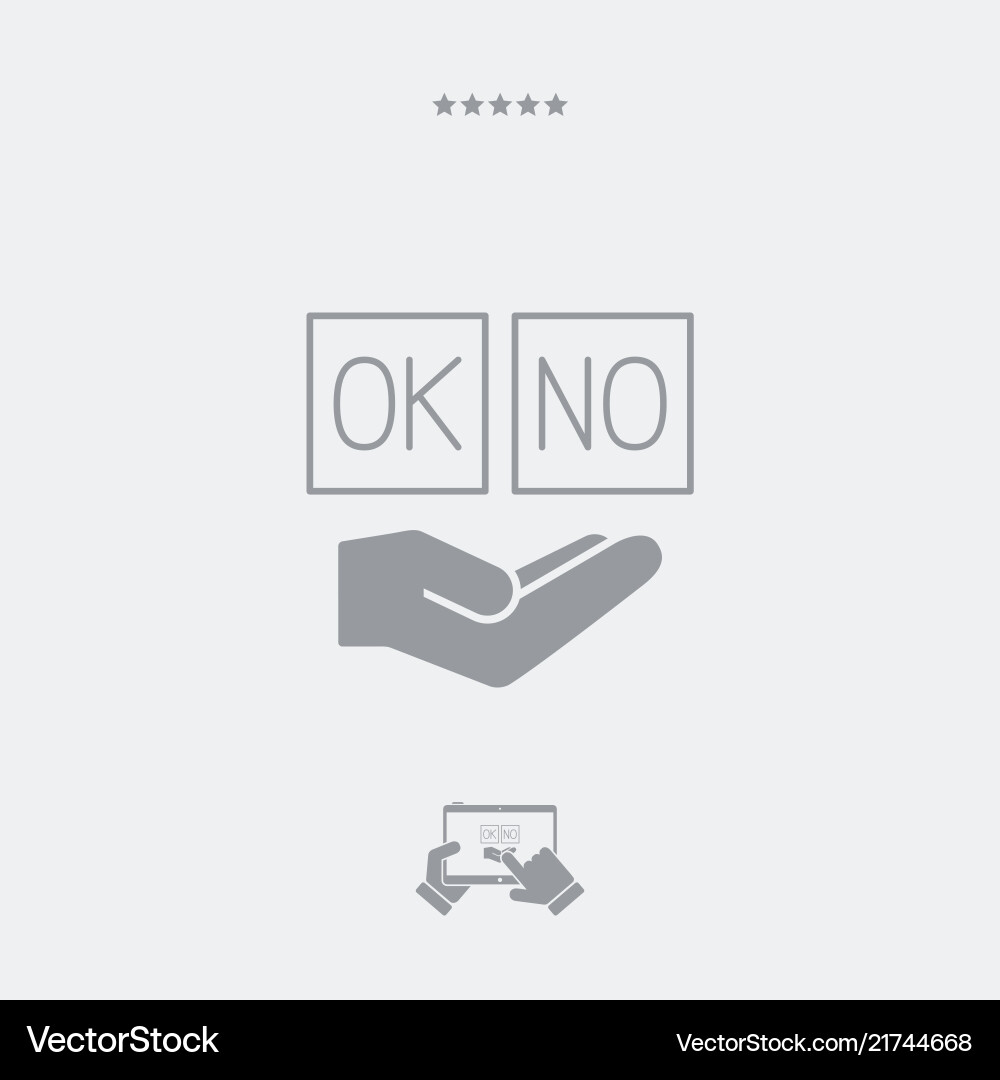 Checkbox question - minimal icon Vector Image