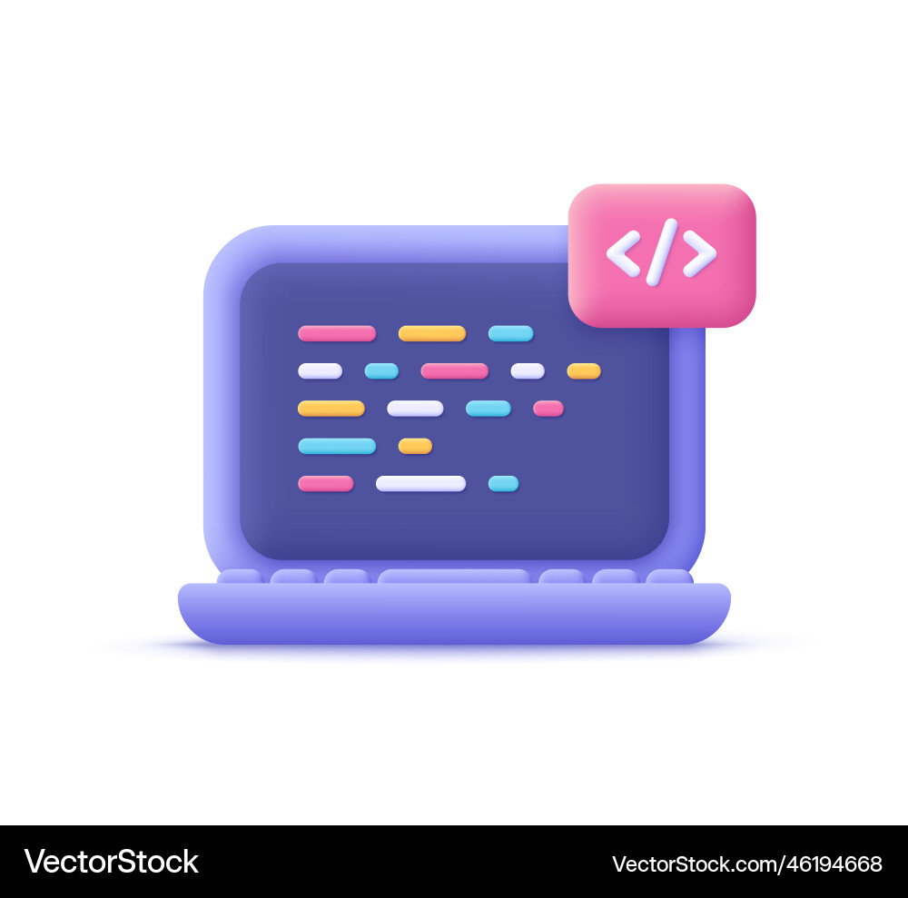 Coding Laptop - Software Development vector image