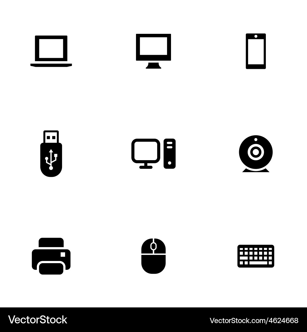 Computer icons set Vector Image