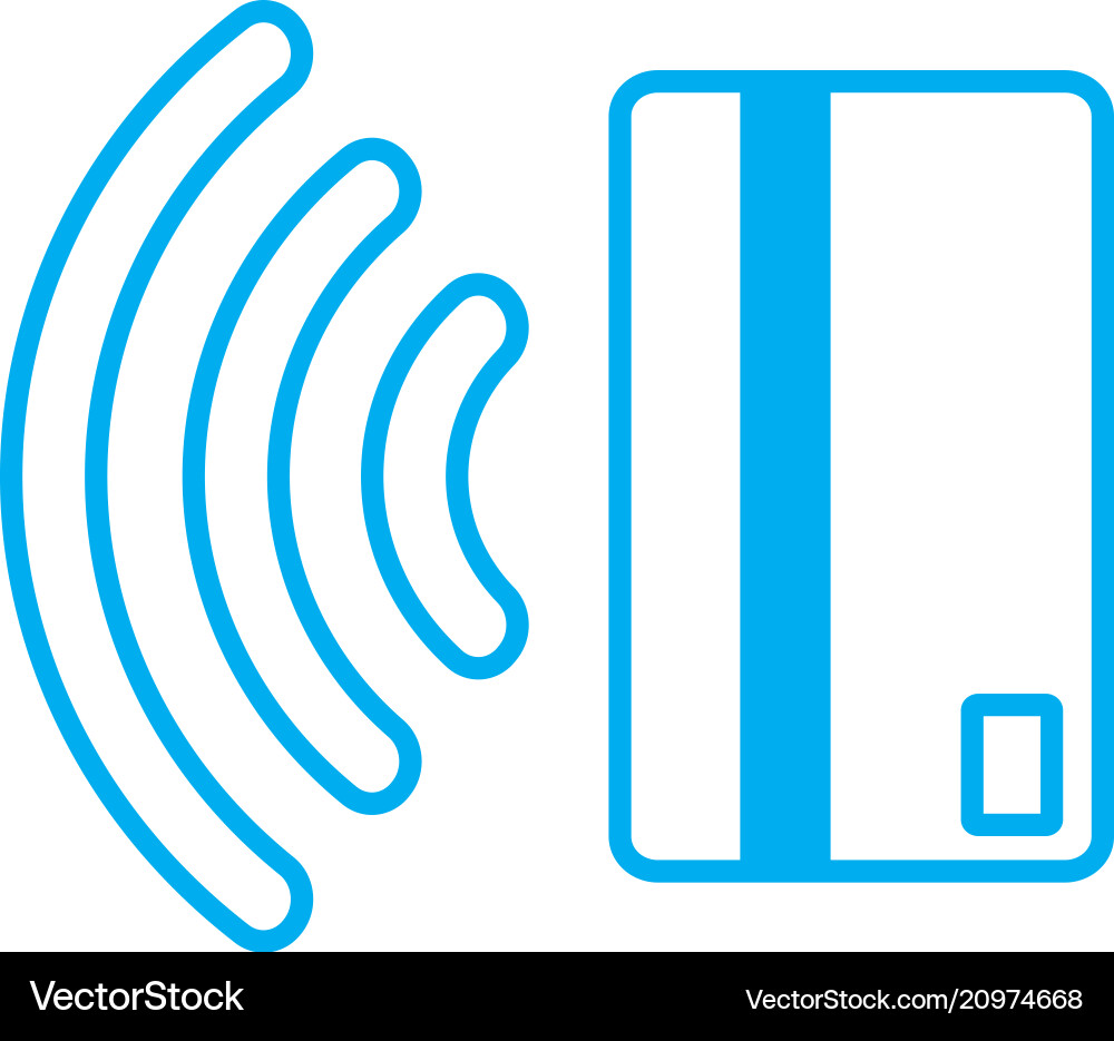 Contactless payment icon near-field communication – Free Vector |  VectorStock, image size:1000x935