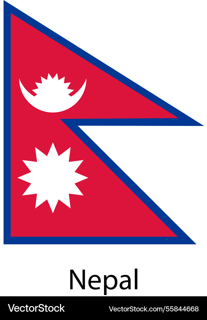 Flagge des Landes nepal auf einem weißen Hintergrund Flagge des Landes nepal auf einem weißen Hintergrund vektorbild