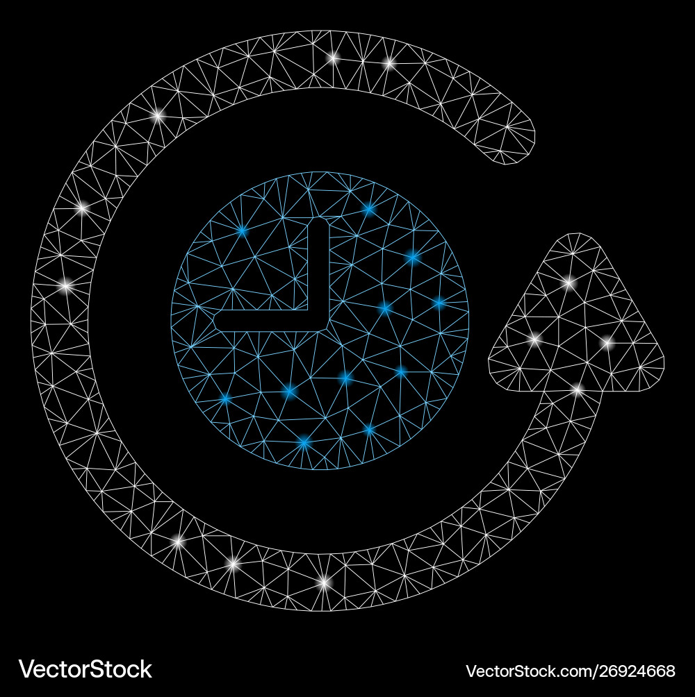 Flare mesh 2d restore clock with spots Flare mesh 2d restore clock with spots vector image